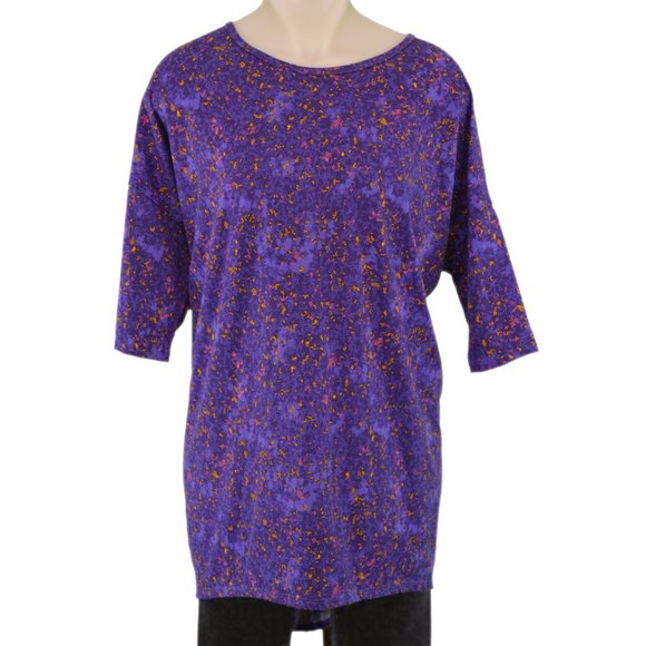 LuLaRoe Purple, Yellow, and Pink Irma Top (L) - Picture 2 of 3